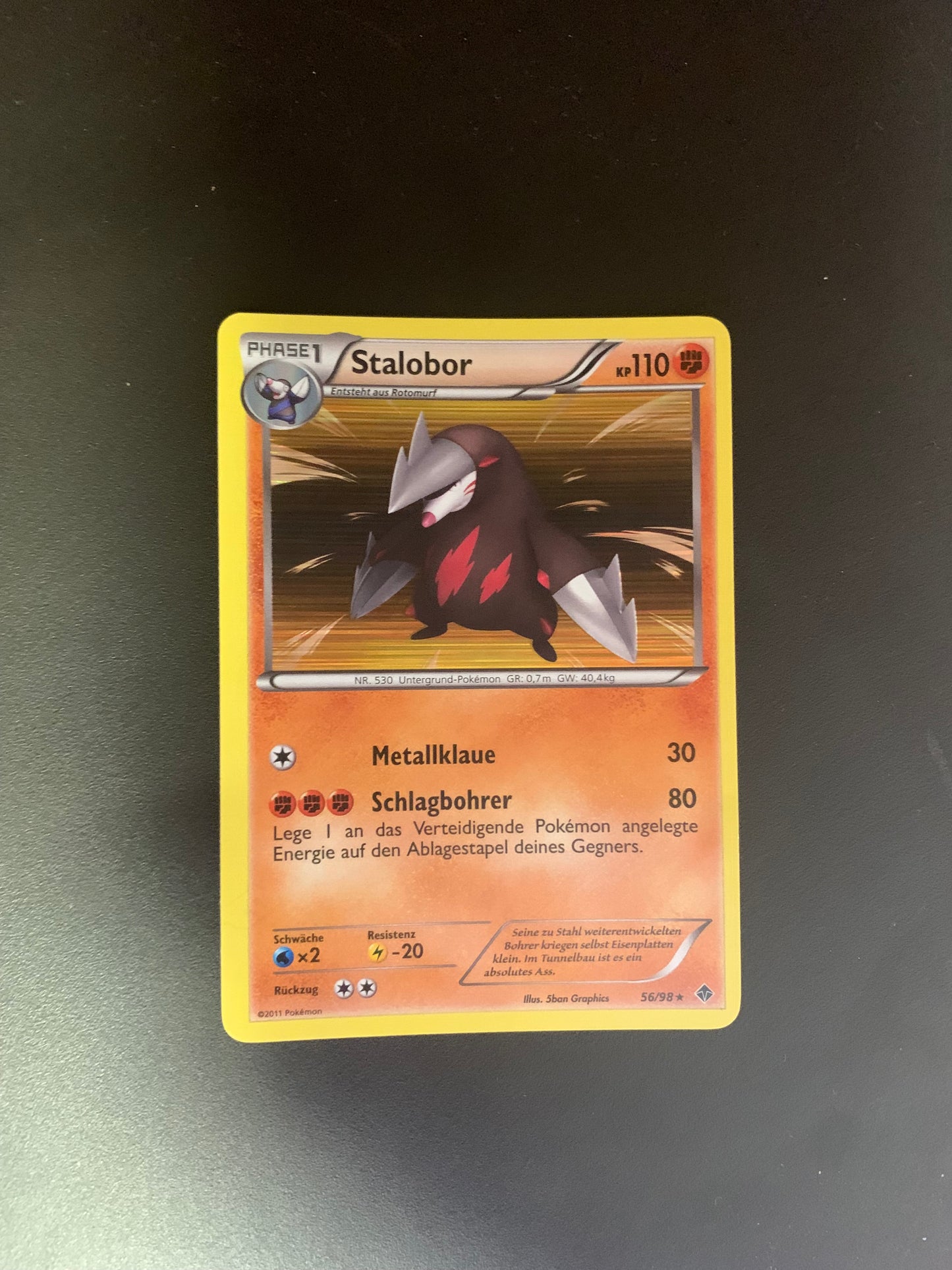 Pokemon Karte Holo Stalobor 56/98 Deutsch