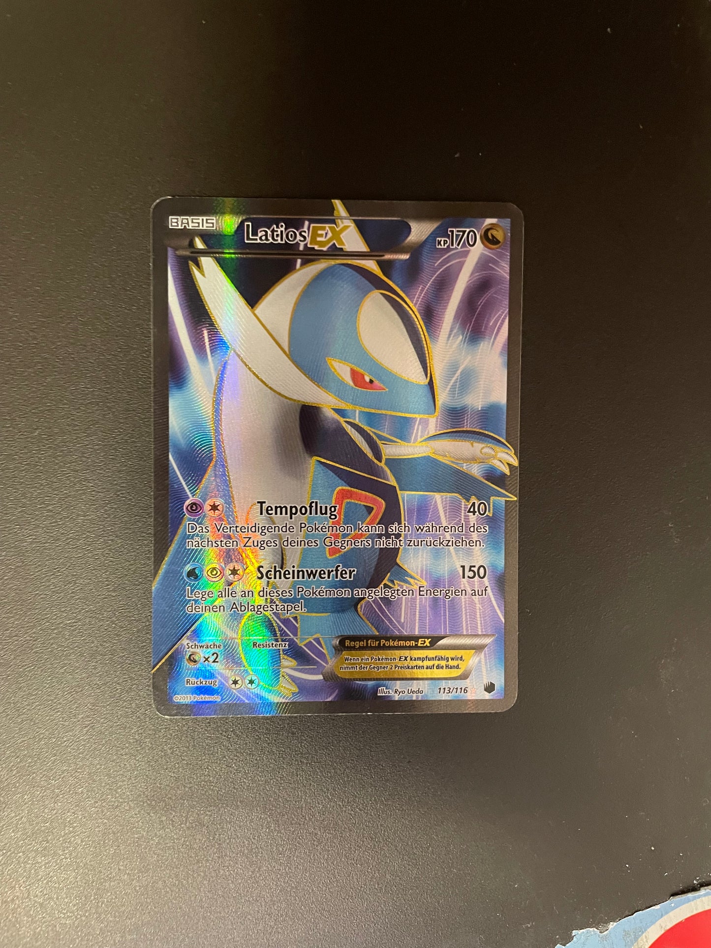 Pokemon Karte EX Latios 113/116 Deutsch