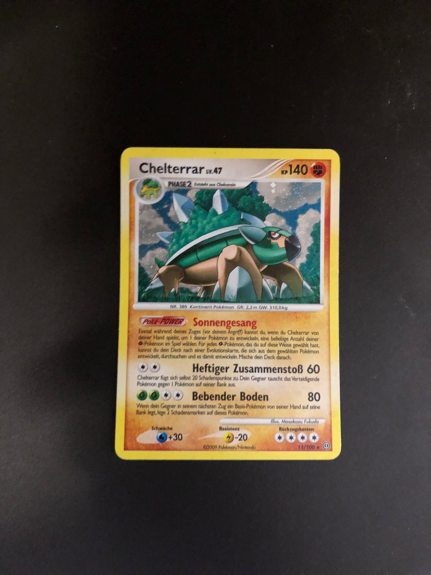 Pokemon Karte Holo Chelterrar 11/100 Deutsch