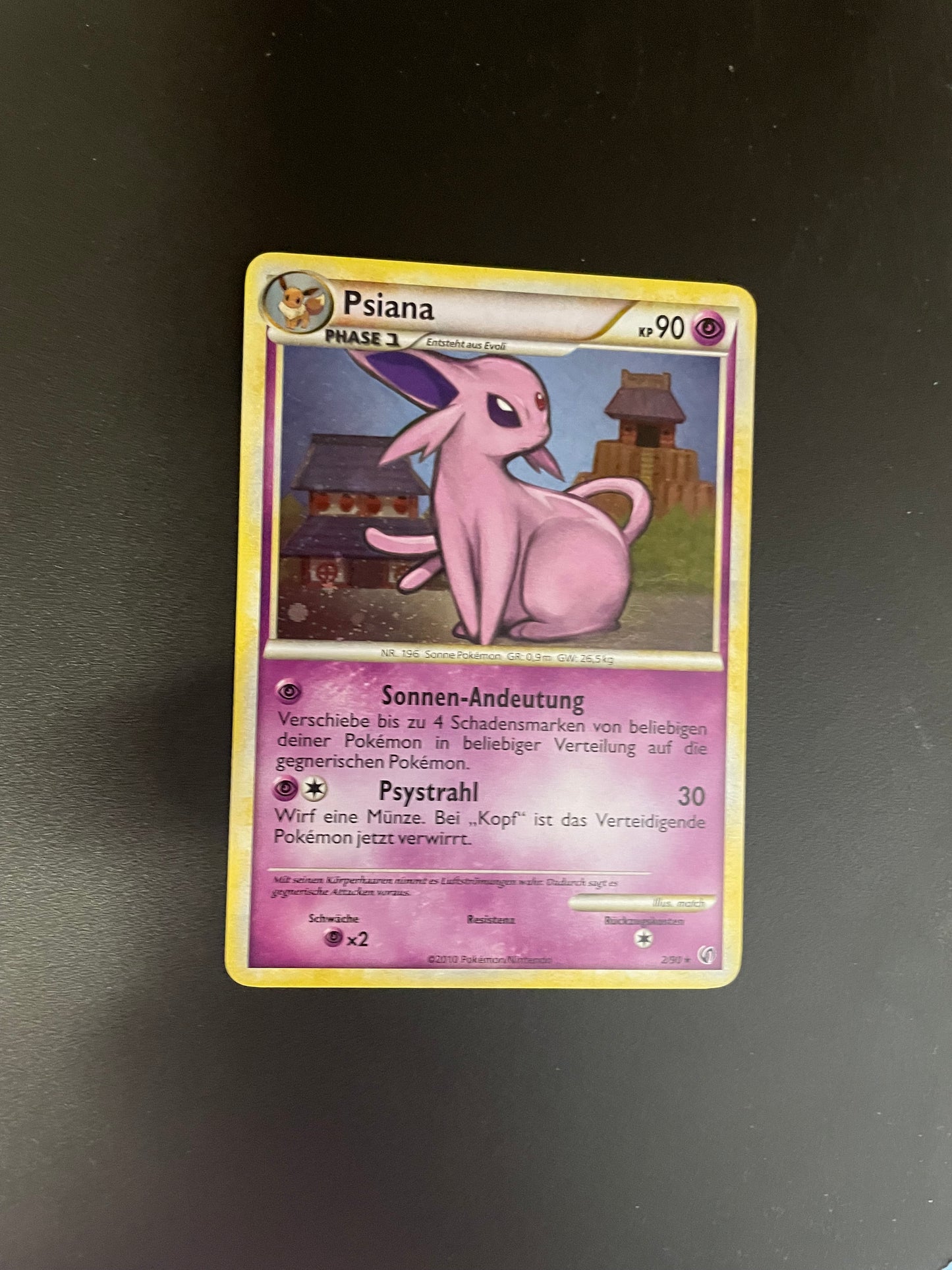 Pokemon Karte Holo Psiana 2/90 Deutsch