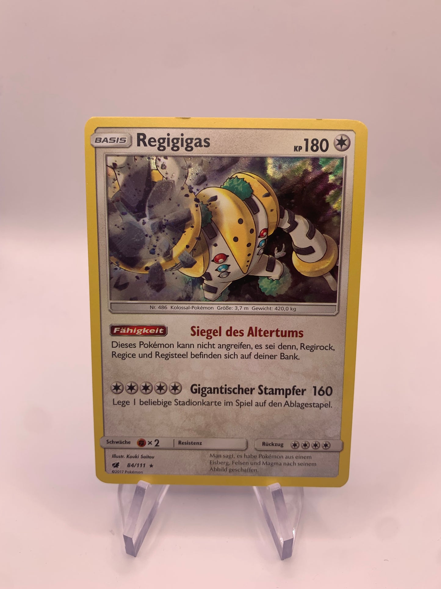 Pokemon Karte Holo Regigigas 84/111 Deutsch