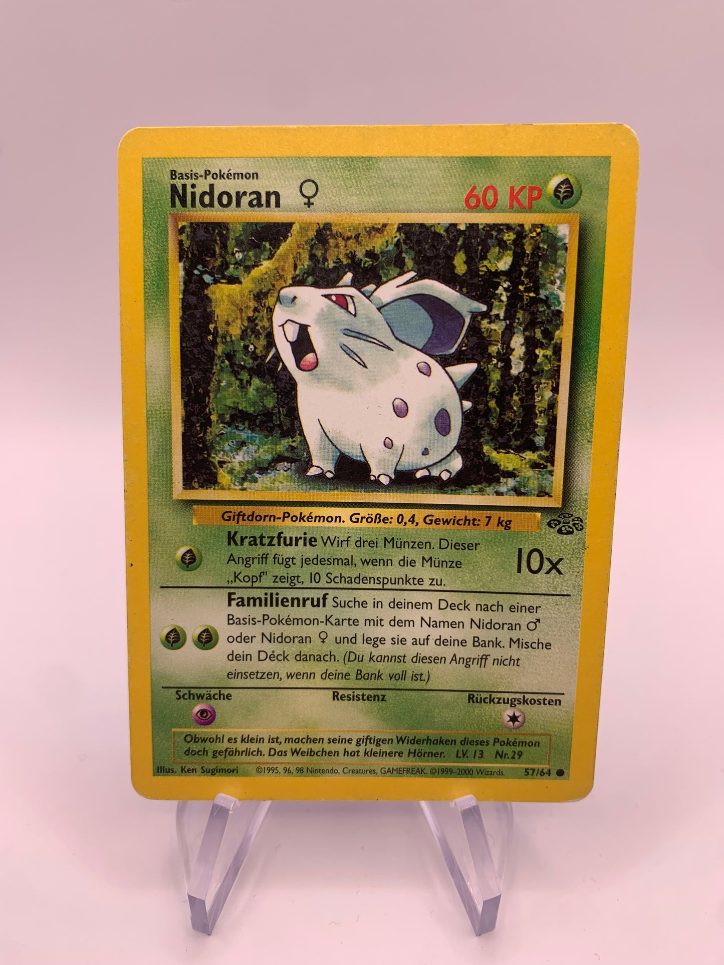 Pokemon Card Nidoran 57/64 Jungle German