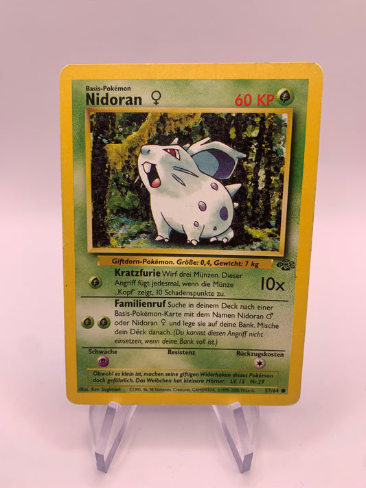 Pokemon Karte Nidoran 57/64 Jungel Deutsch