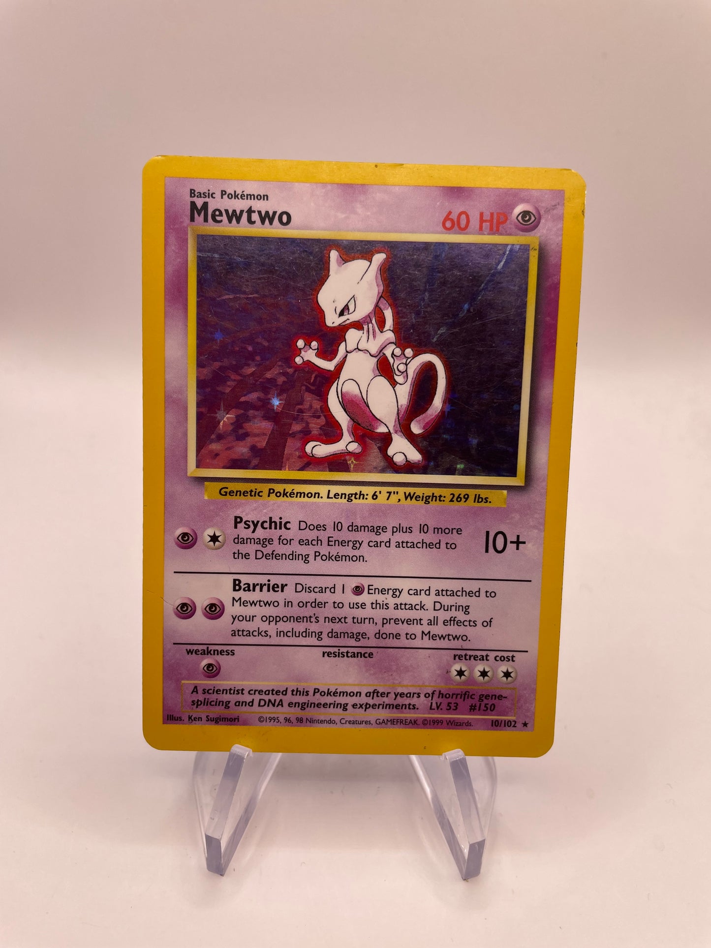 Pokemon Karte Holo Mewtu 10/102 englisch