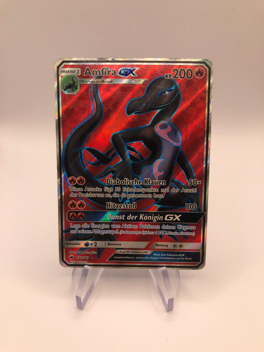 Pokemon Karte GX Fullart Amfira 132/147 Deutsch