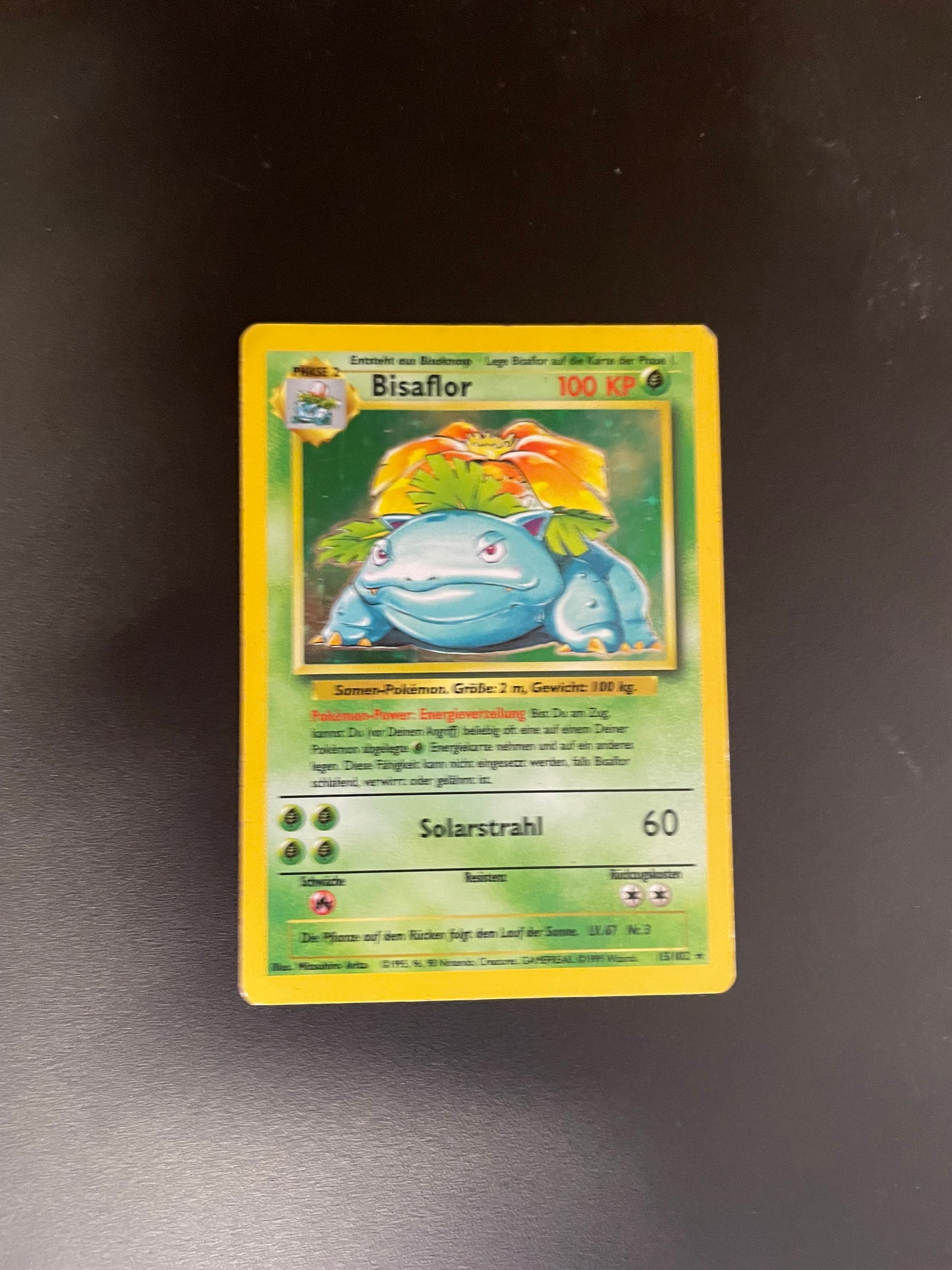 Pokemon Karte Holo Bisaflor 15/102 Deutsch