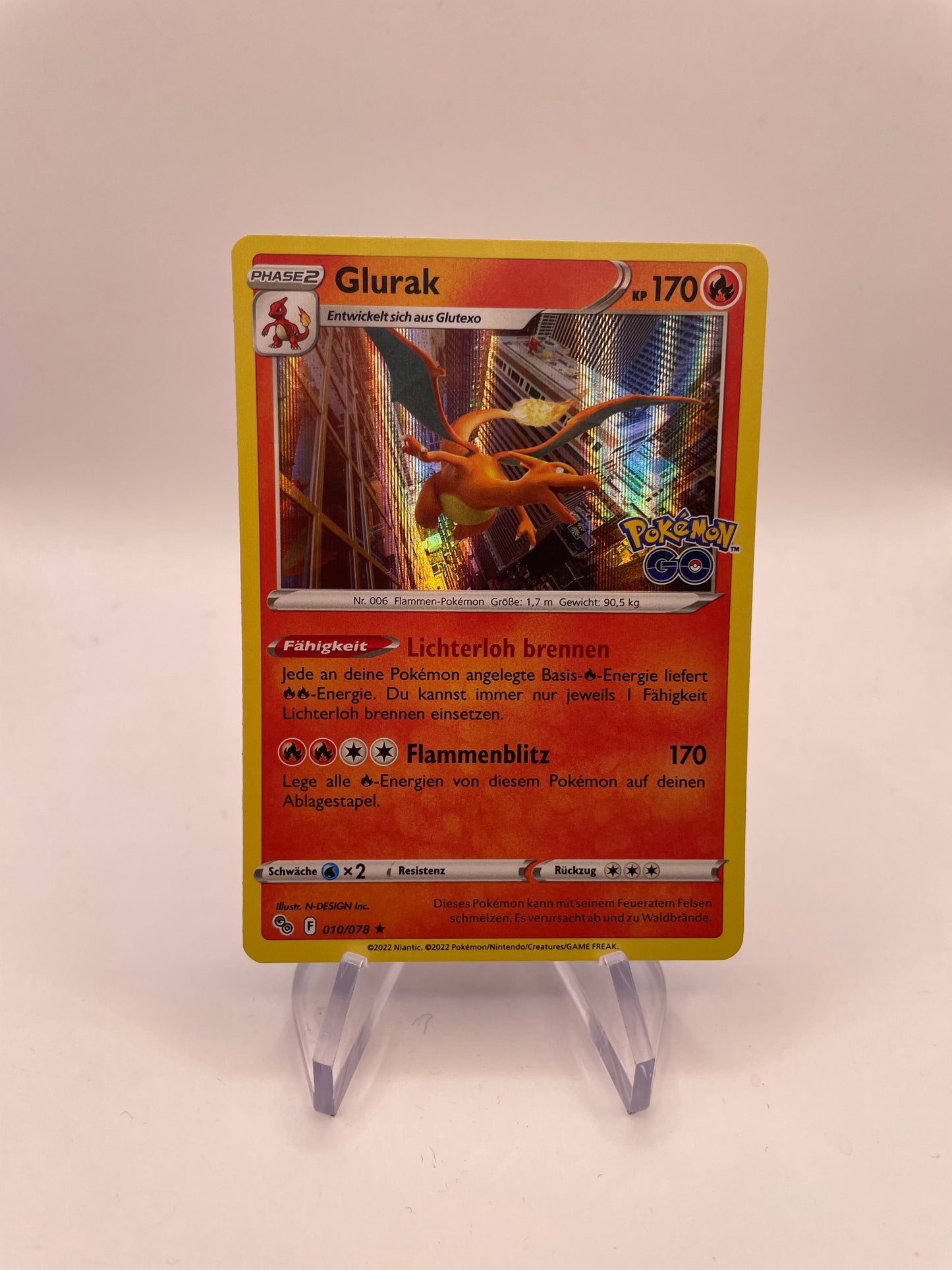 Pokémon Karte Glurak 10/78 Deutsch