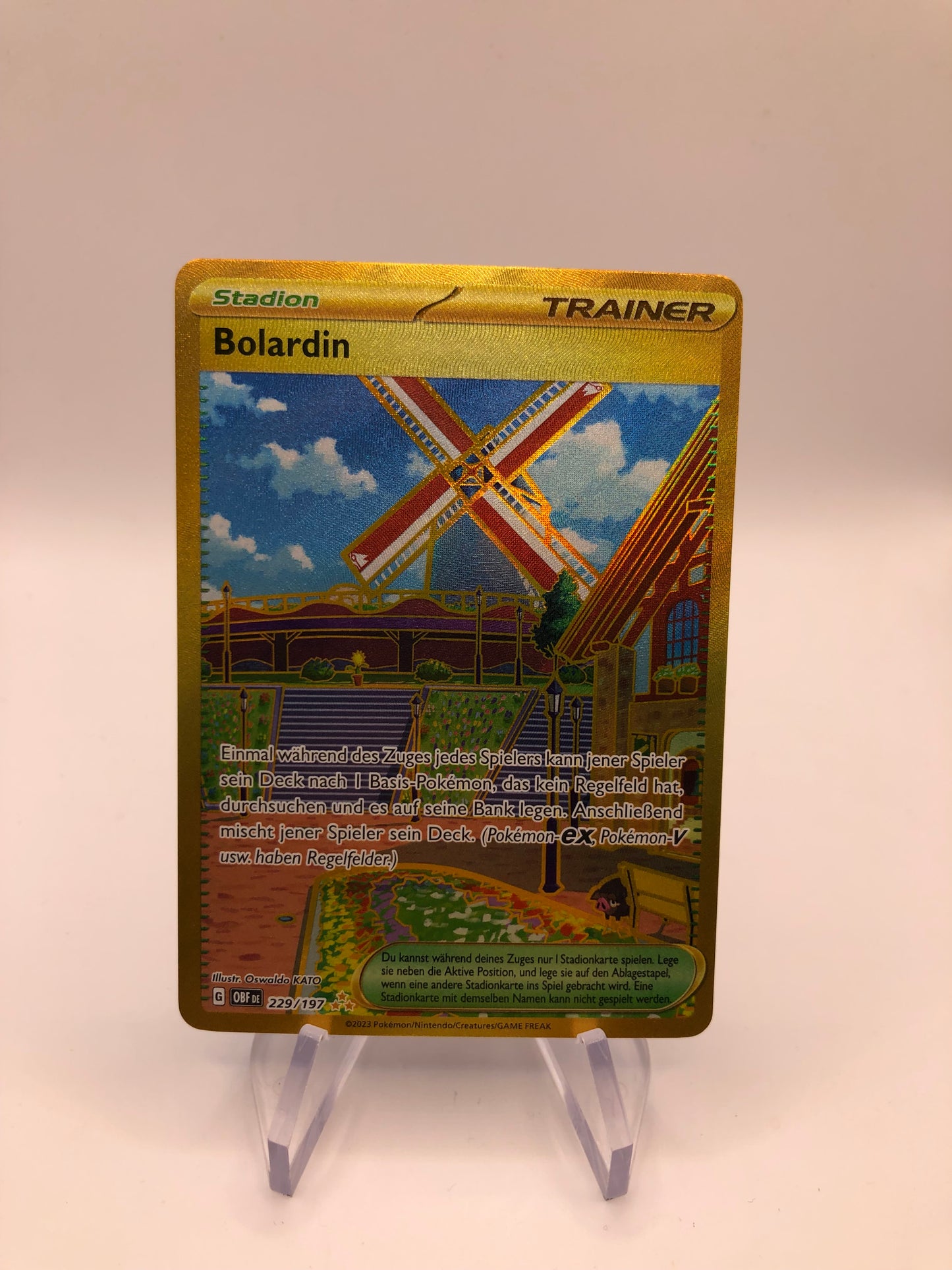 Pokemon Karte Trainer Gold Bolardin 229/197 Deutsch