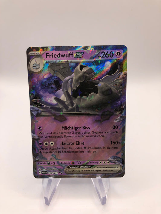 Pokemon Karte Ex Friedwuff 102/197 Deutsch