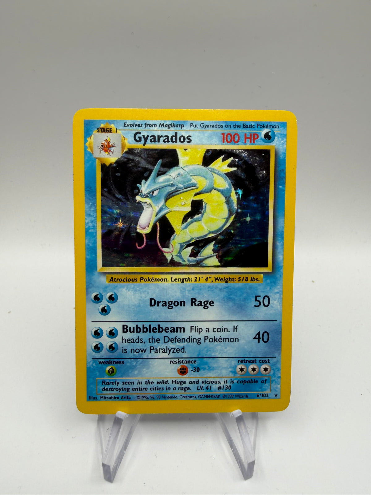 Pokemon Karte Holo Garados 6/102 Deutsch