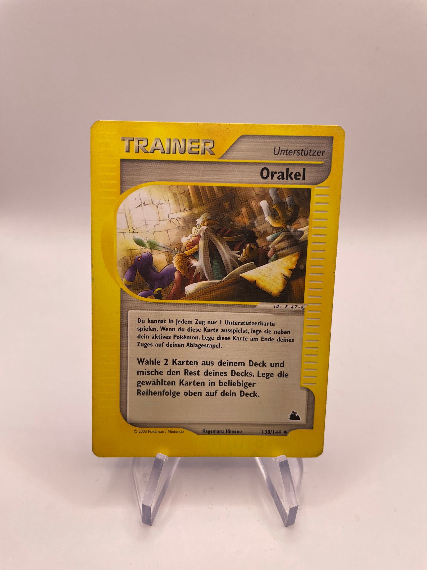 Pokemon Karte e-Series Trainer Orakel 138/144 Deutsch