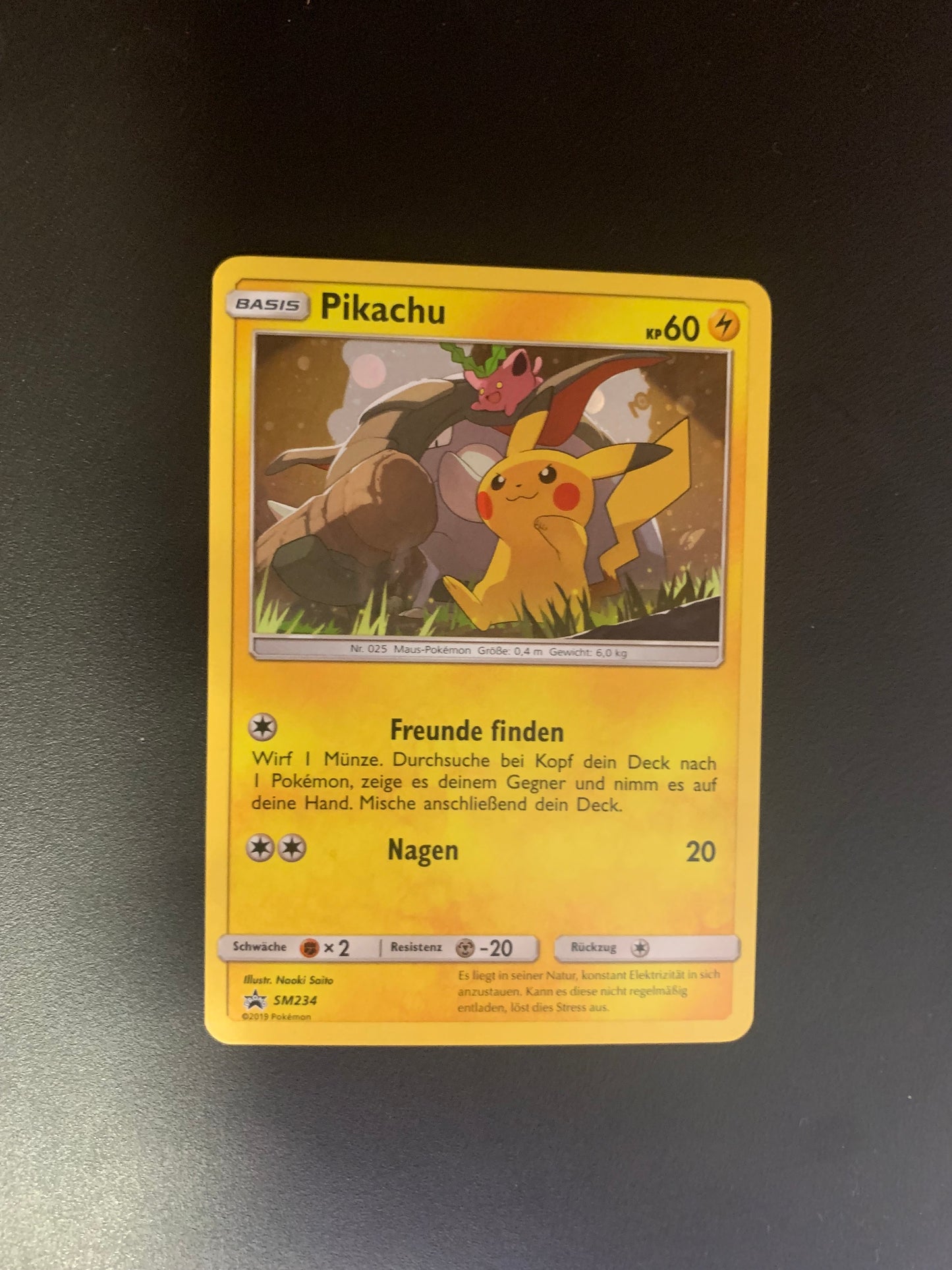 Pokemon Karte Holo Promo Pikachu SM234 Deutsch