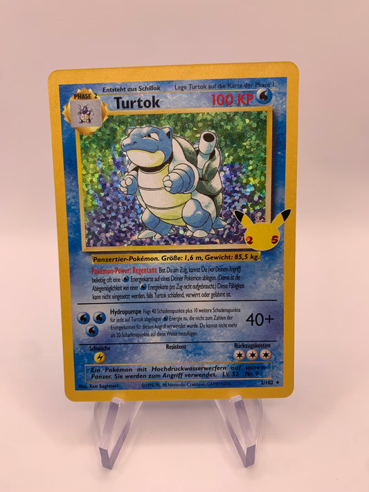 Pokémon Karte Holo Turtok Celebration 2/102 Deutsch