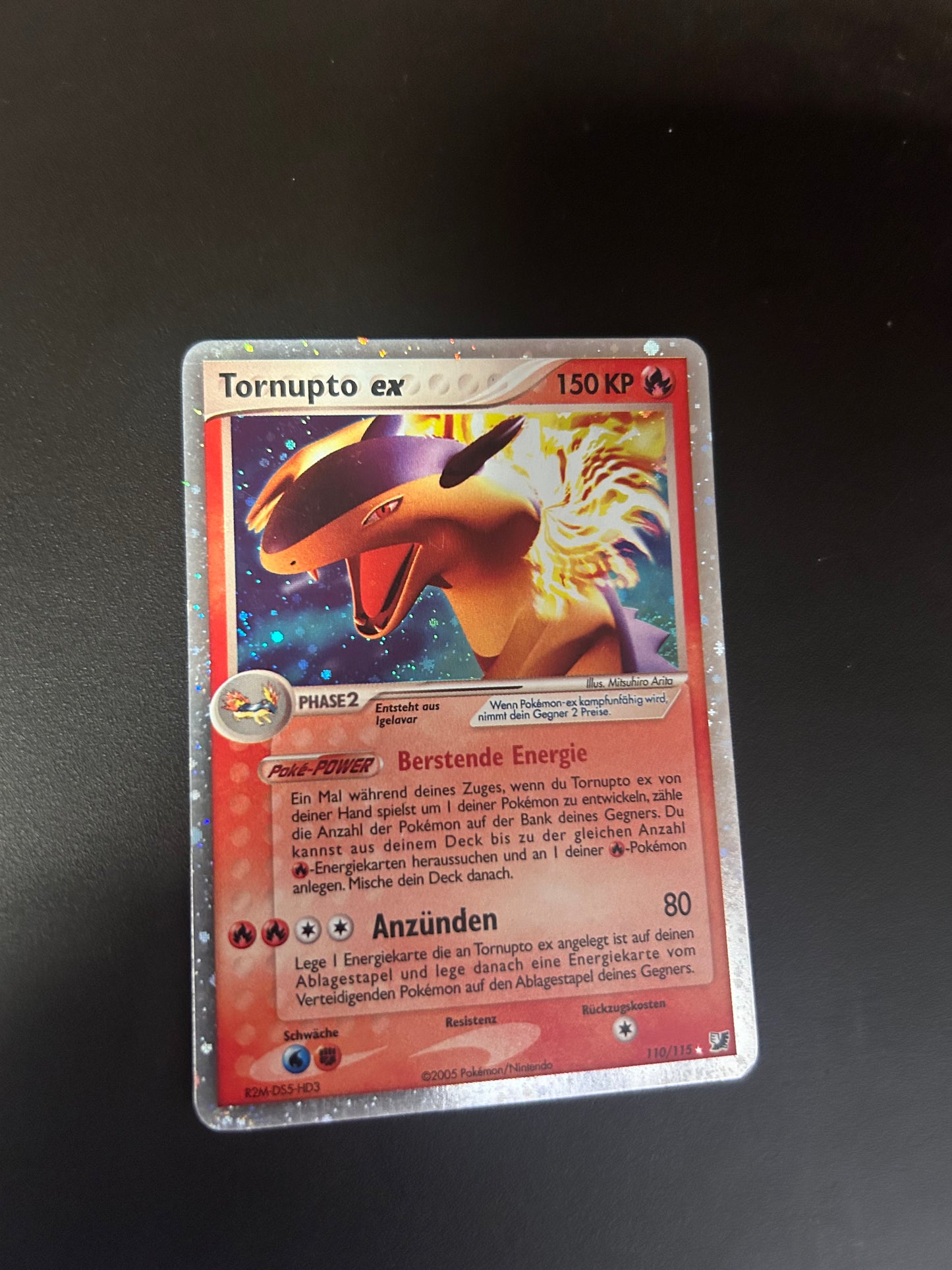 Pokemon Karte EX Tornupto 110/115 Deutsch