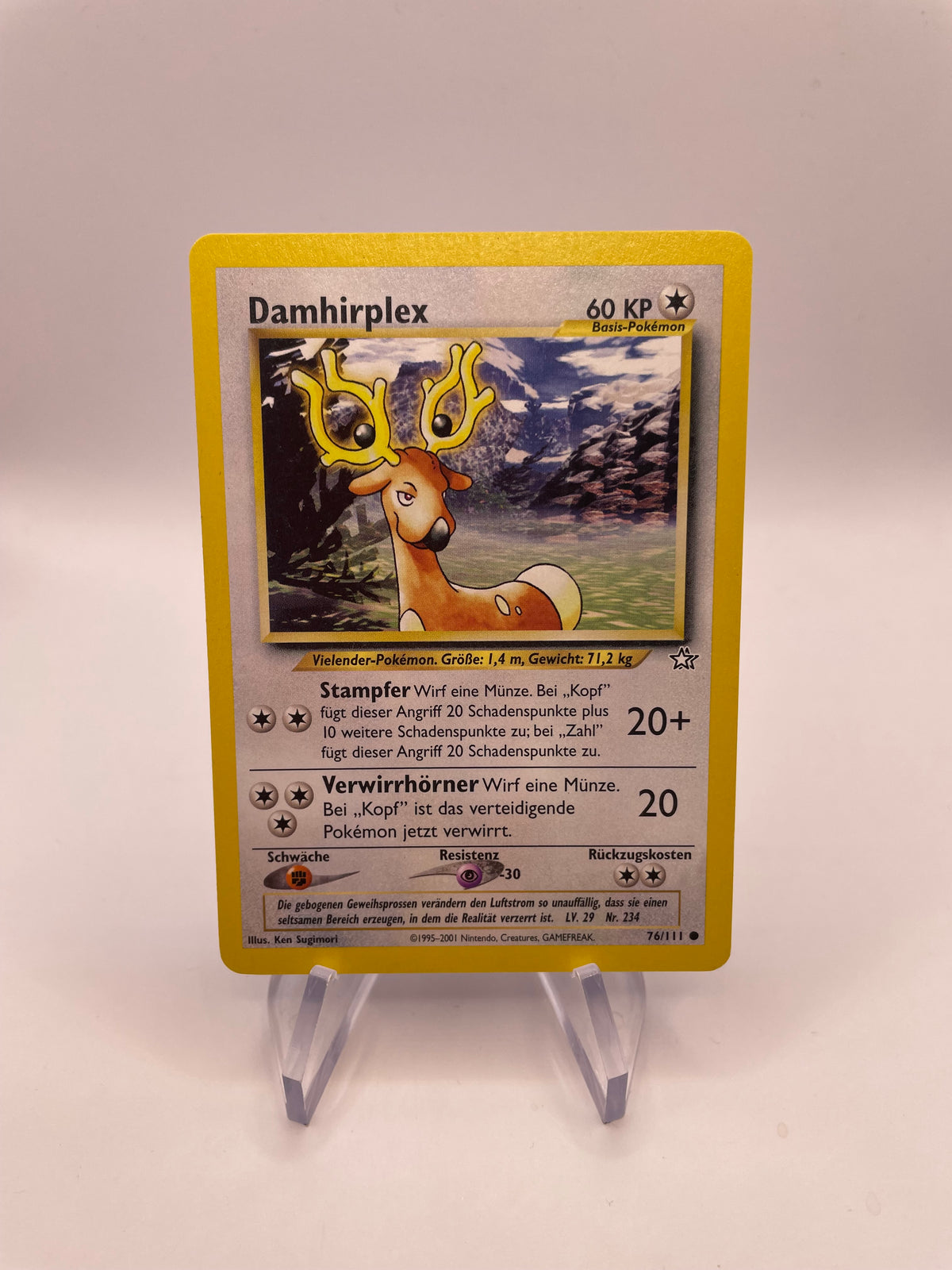 Pokemon Karte Damhirplex Neo Genesis 76/111 Deutsch