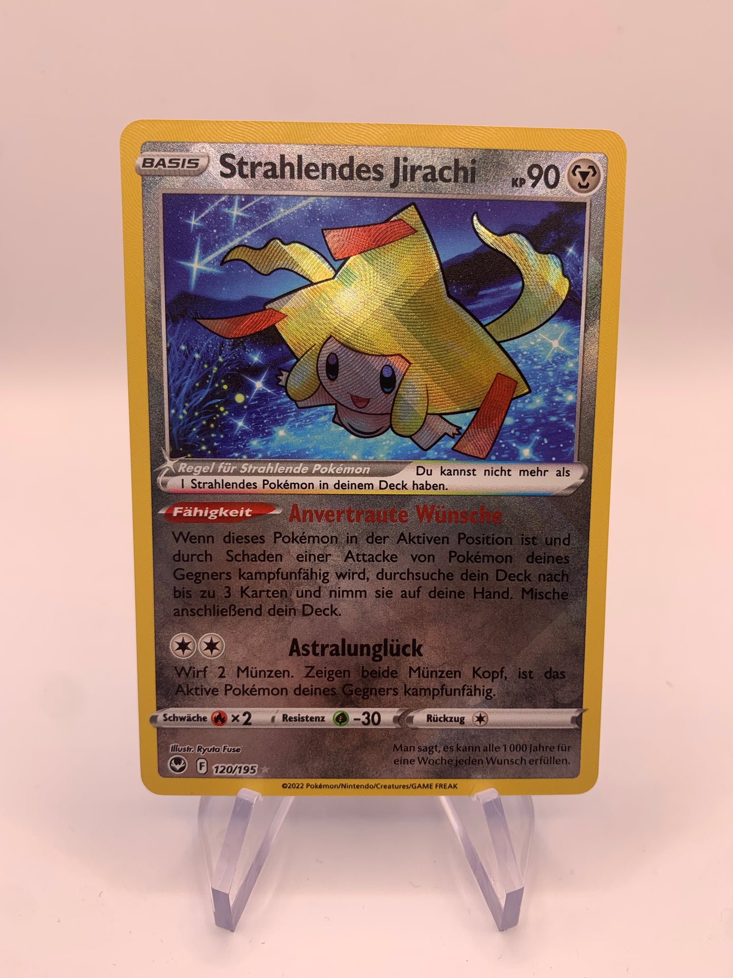 Pokemon Karte Shiny Strahlendes Jirachi 120/195 Deutsch