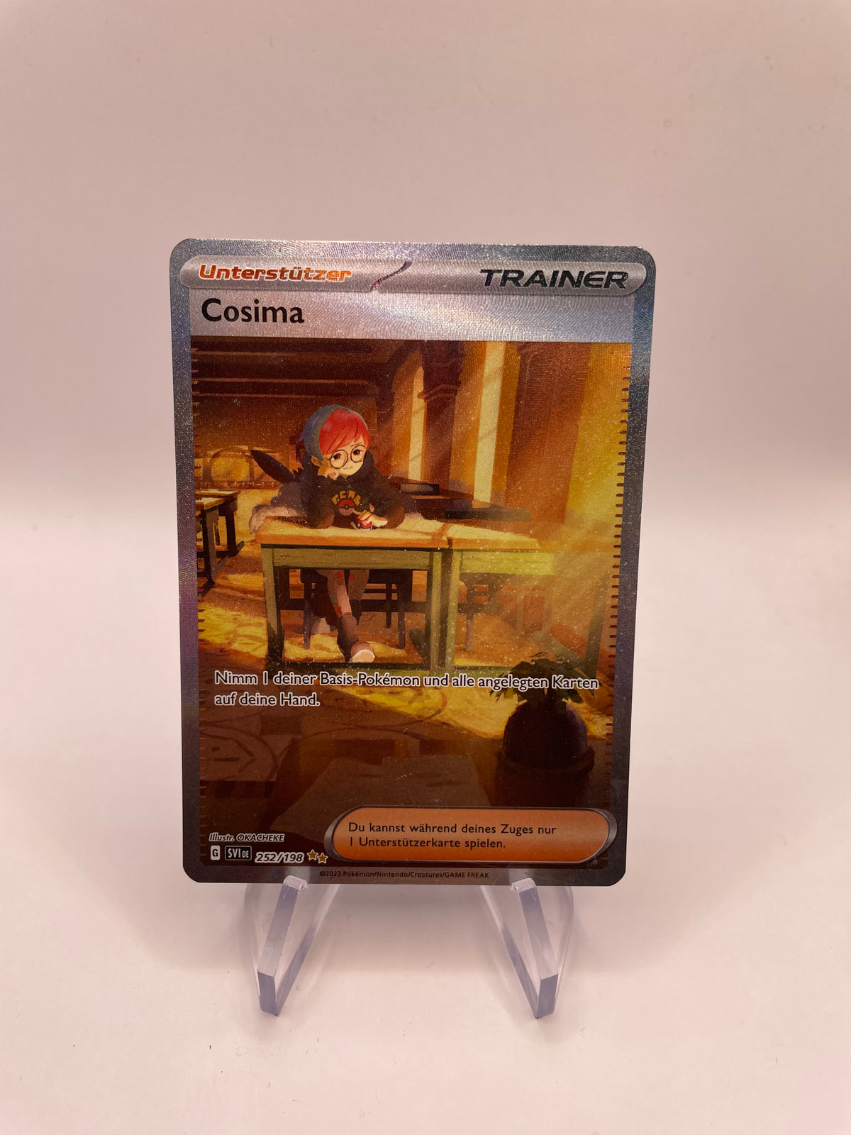 Pokemon Karte Trainer Cosima 252/198 Deutsch
