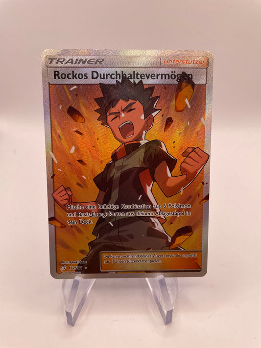 Pokemon Karte Trainer Rockos Durchhaltevermögen 172/181 Deutsch