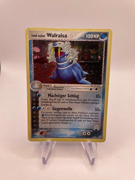 Pokemon Karte Holo Walraisa 6/95 Deutsch