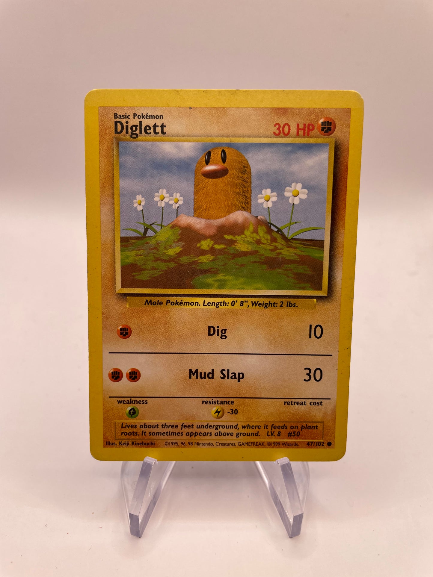 Pokemon Karte Base-Set Diglett 47/102 Englisch