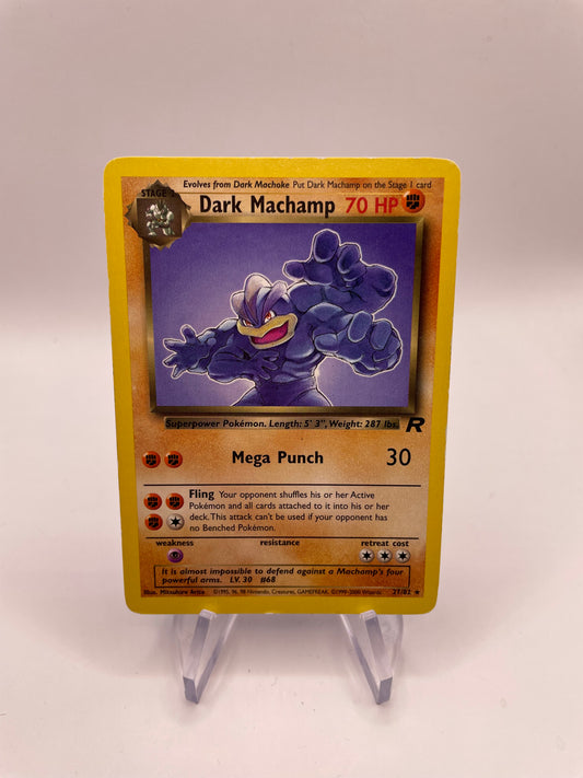 Pokemon Karte Rocket Dunkles Machomei 27/82 Deutsch