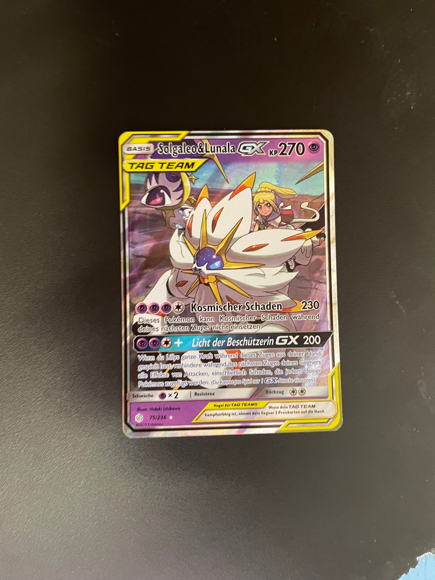 Pokemon Karte GX Tag Team Solgaleo & Lunala 75/236 Deutsch