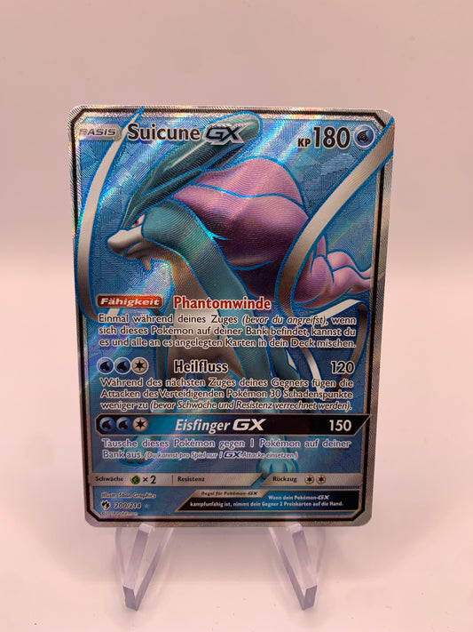 Pokemon Karte Gx Fullart Suicune 200/214 Deutsch