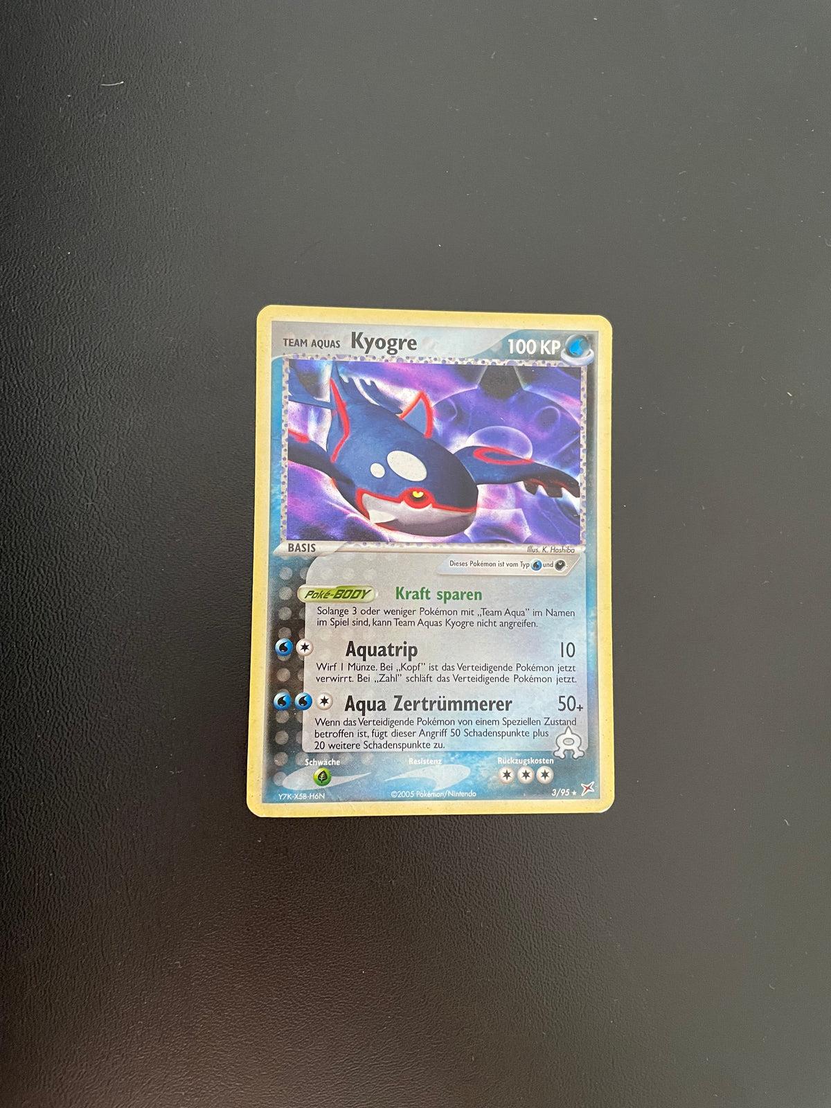 Pokemon Karte Holo Kyogre 3/95 Deutsch