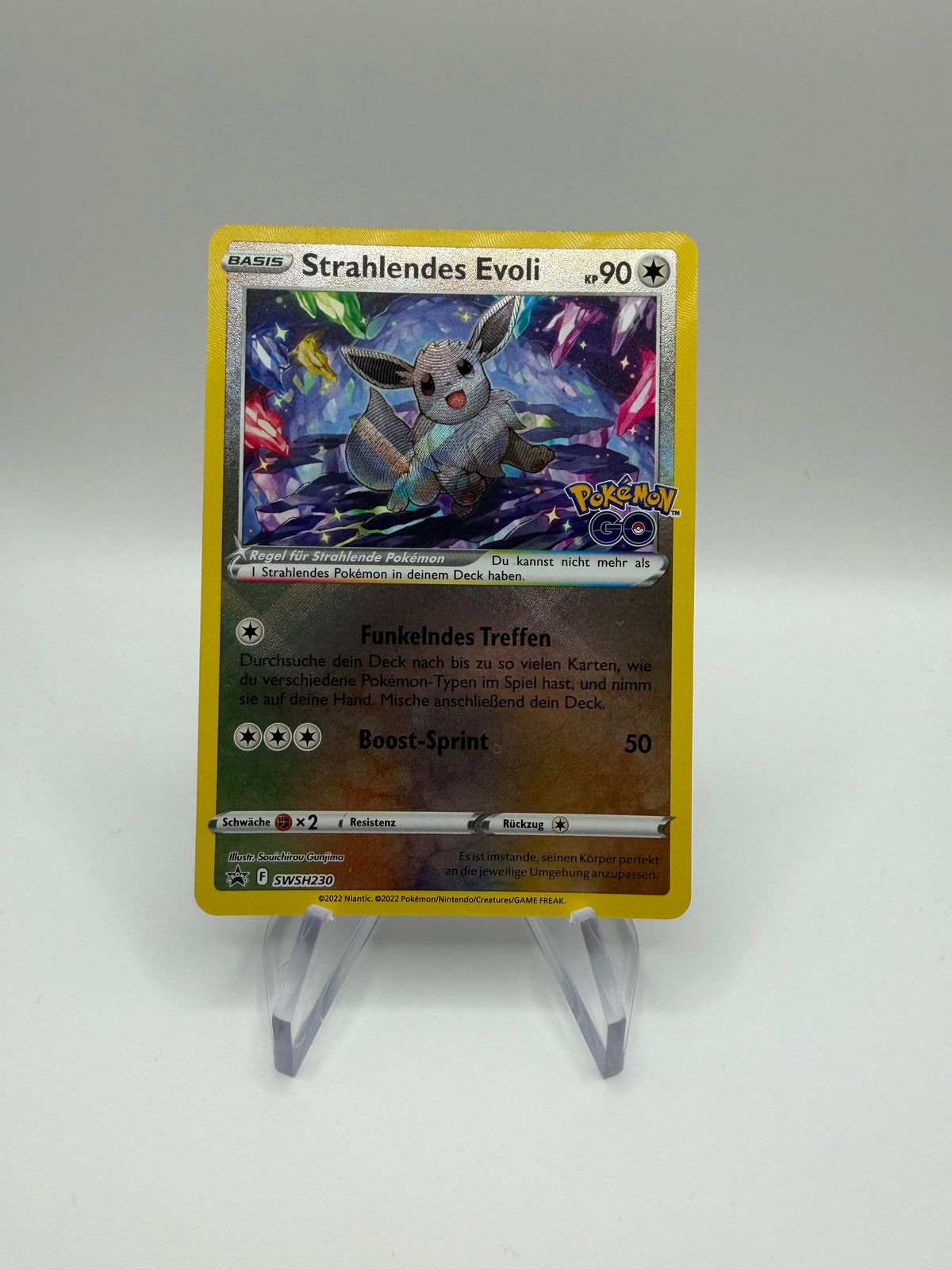 Pokemon Karte Revers Promo Strahlendes Evoli SWSH230 Deutsch