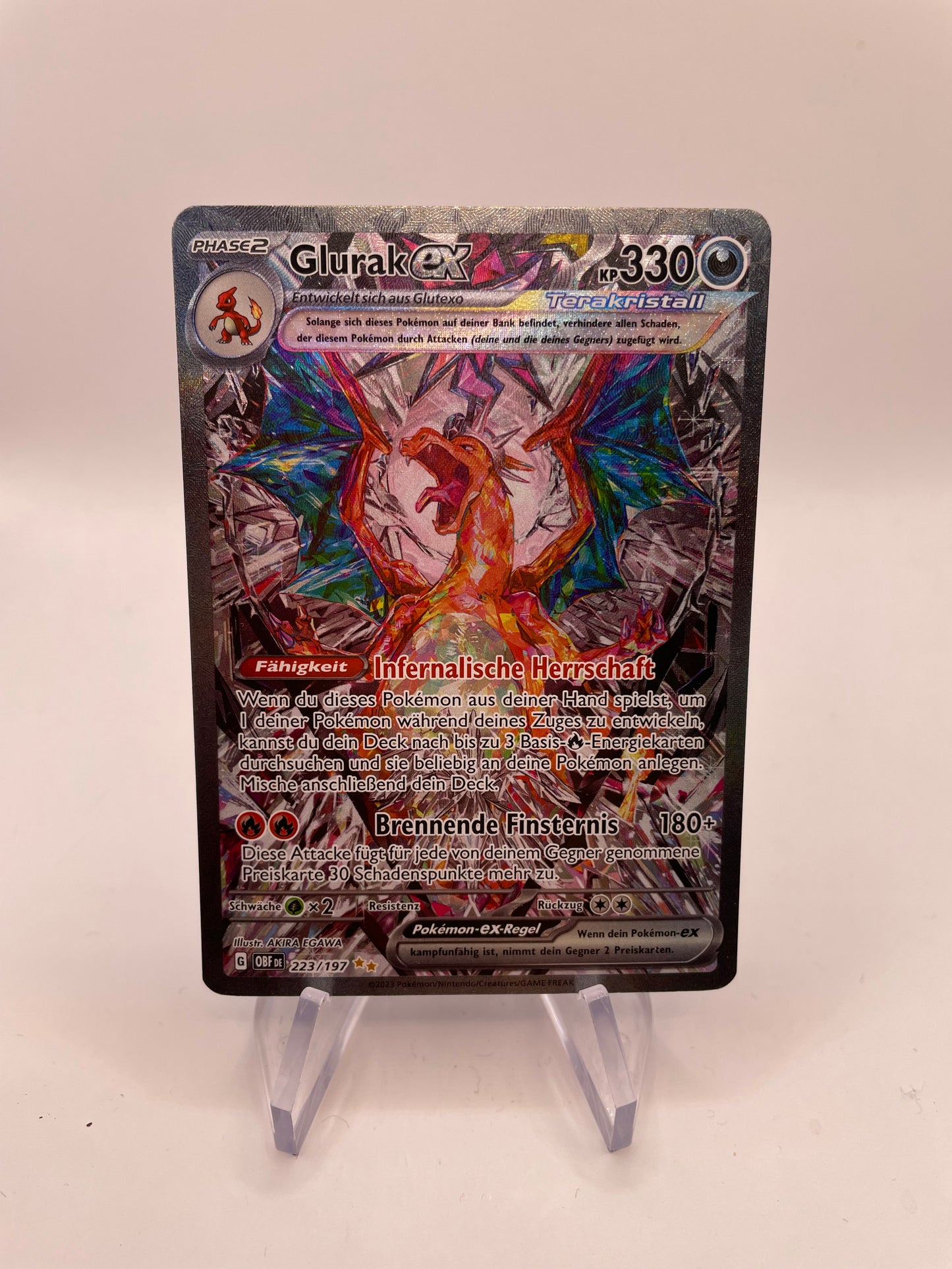 Pokemon Karte Ex Glurak 223/197 Deutsch