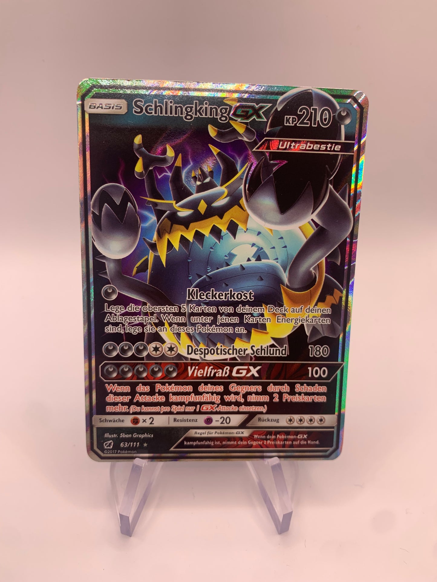 Pokemon Karte GX Schlingking 63/111 Deutsch