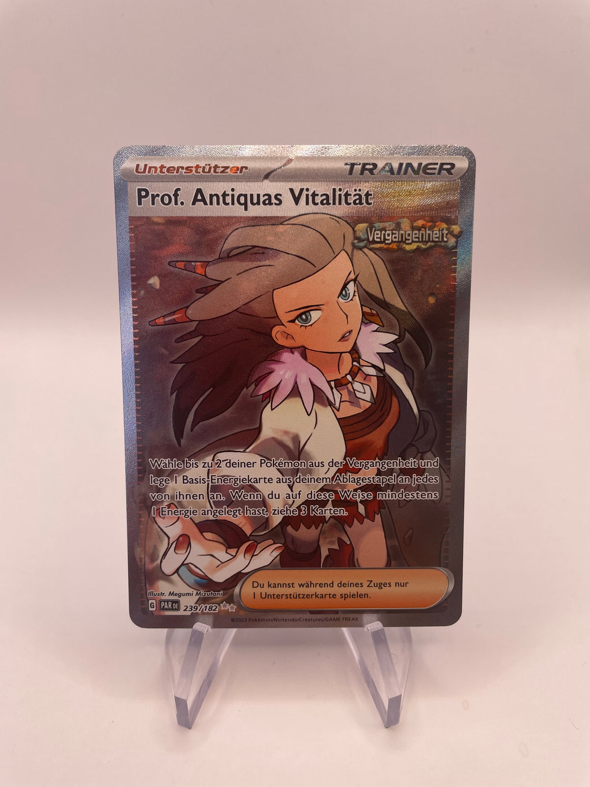 Pokemon Karte Trainer Prof. Antiquariat Vitalität 239/182 Deutsch