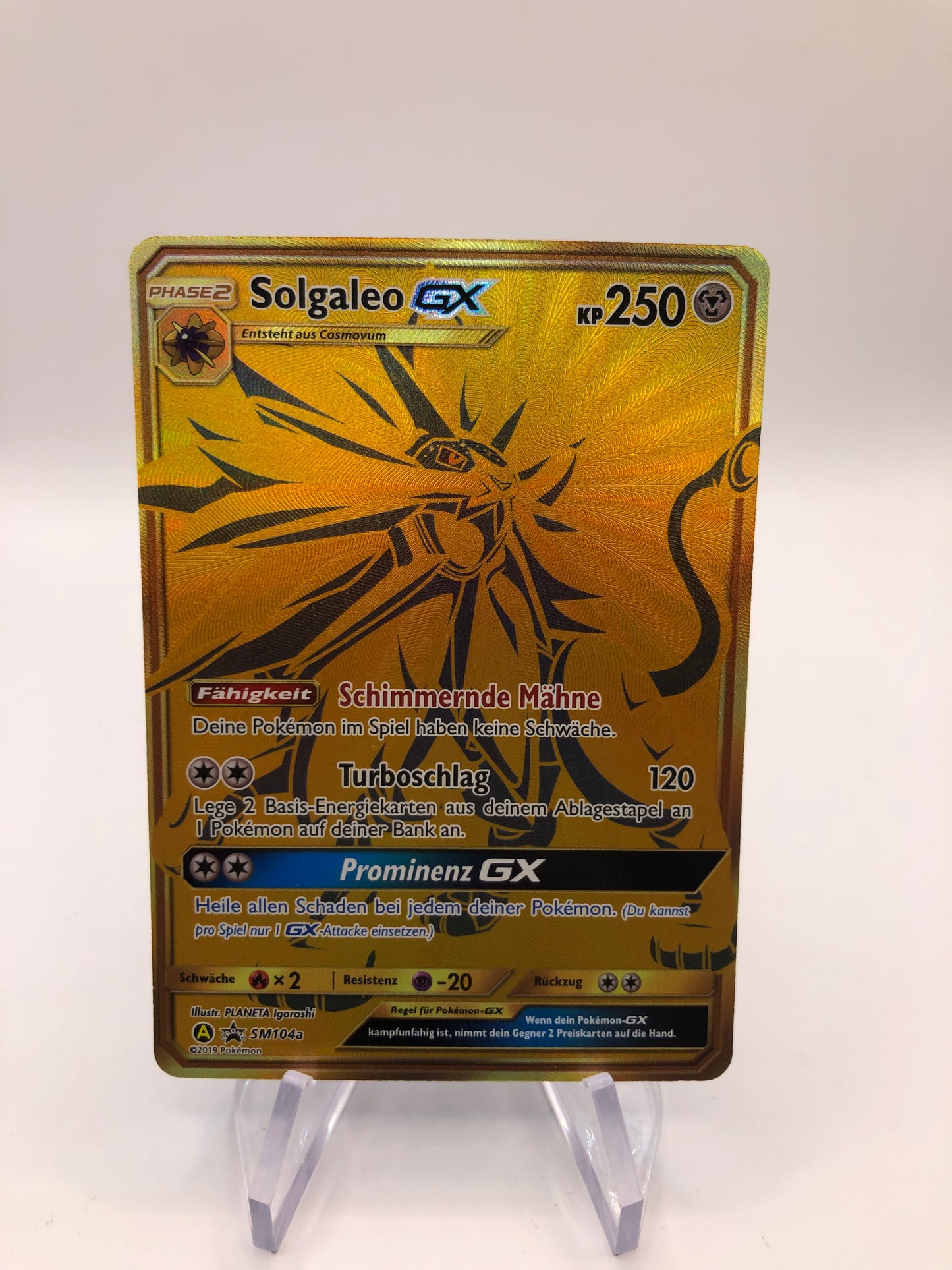 Pokemon Karte GX Promo Solgaleo SM104a Deutsch