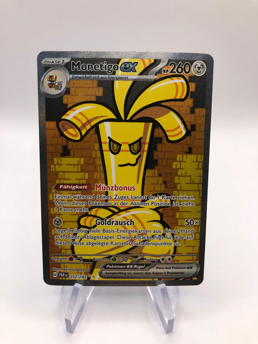 Pokemon Karte Alt-Art EX Monetig 252/182 Deutsch
