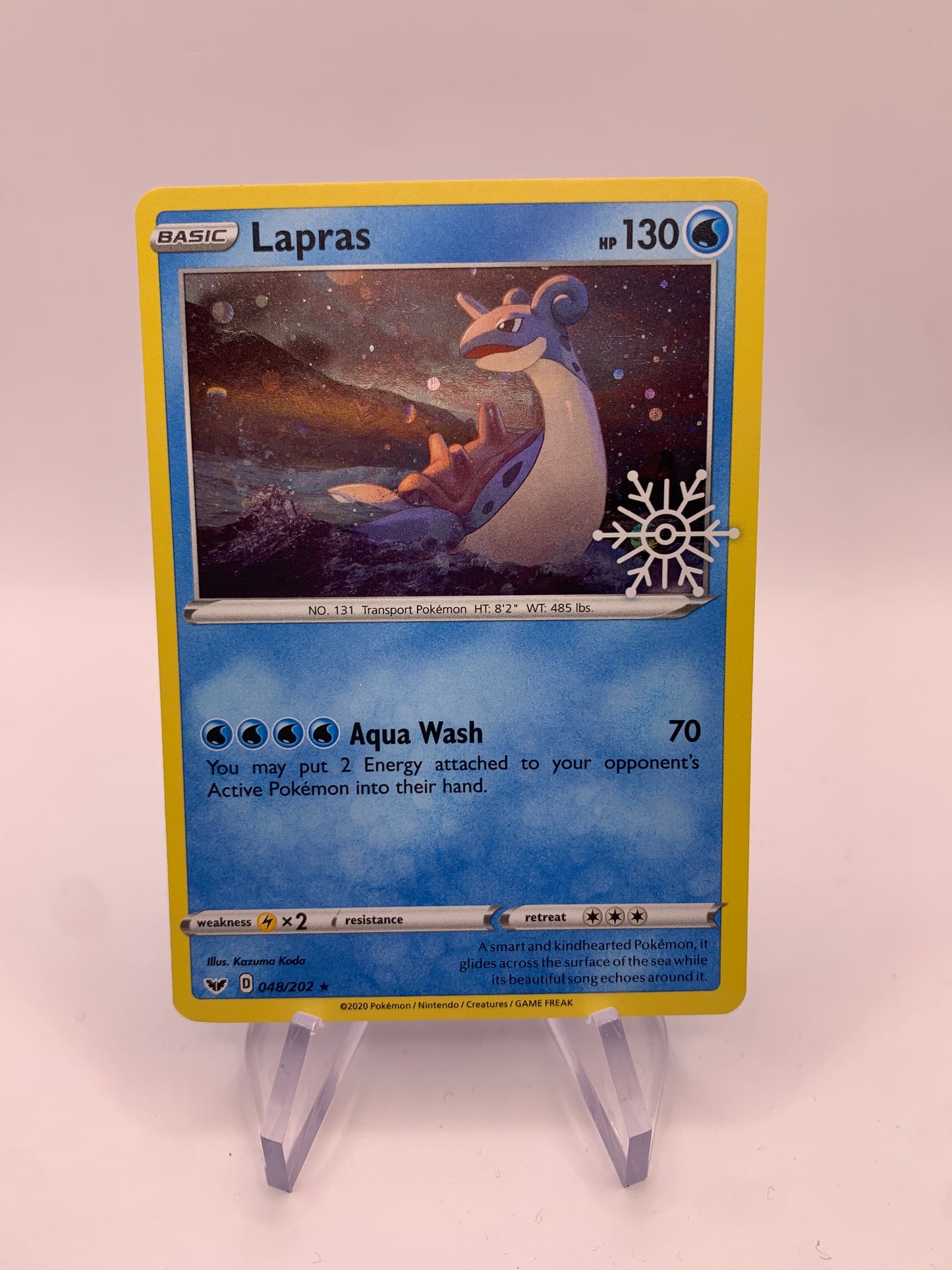 Pokémon card Holo Lapras 48/202 English