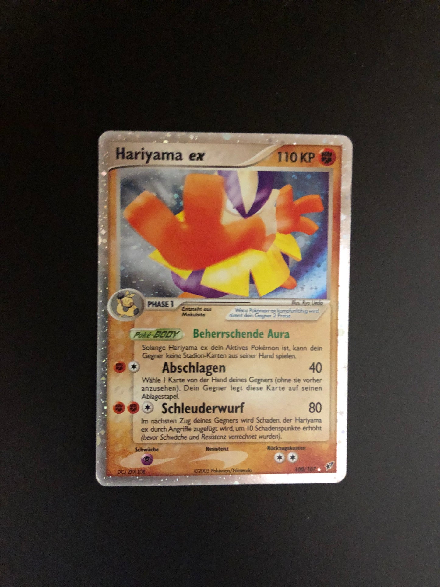 Pokemon Karte Ex Hariyama 100/107 Deutsch