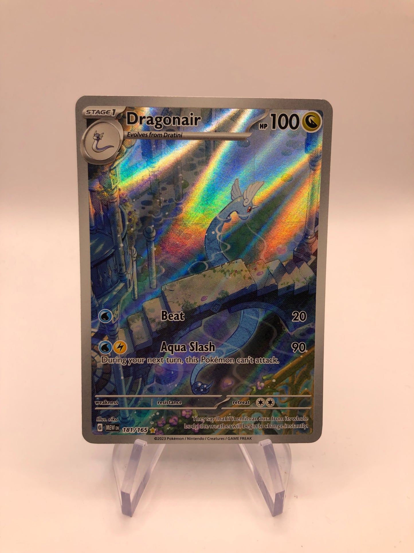 Pokemon Karte Art Rare Dragonair 181/165 Englisch