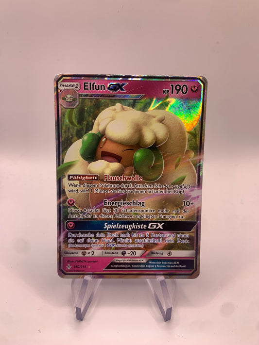 Pokemon Karte GX Elfun 140/214 Deutsch