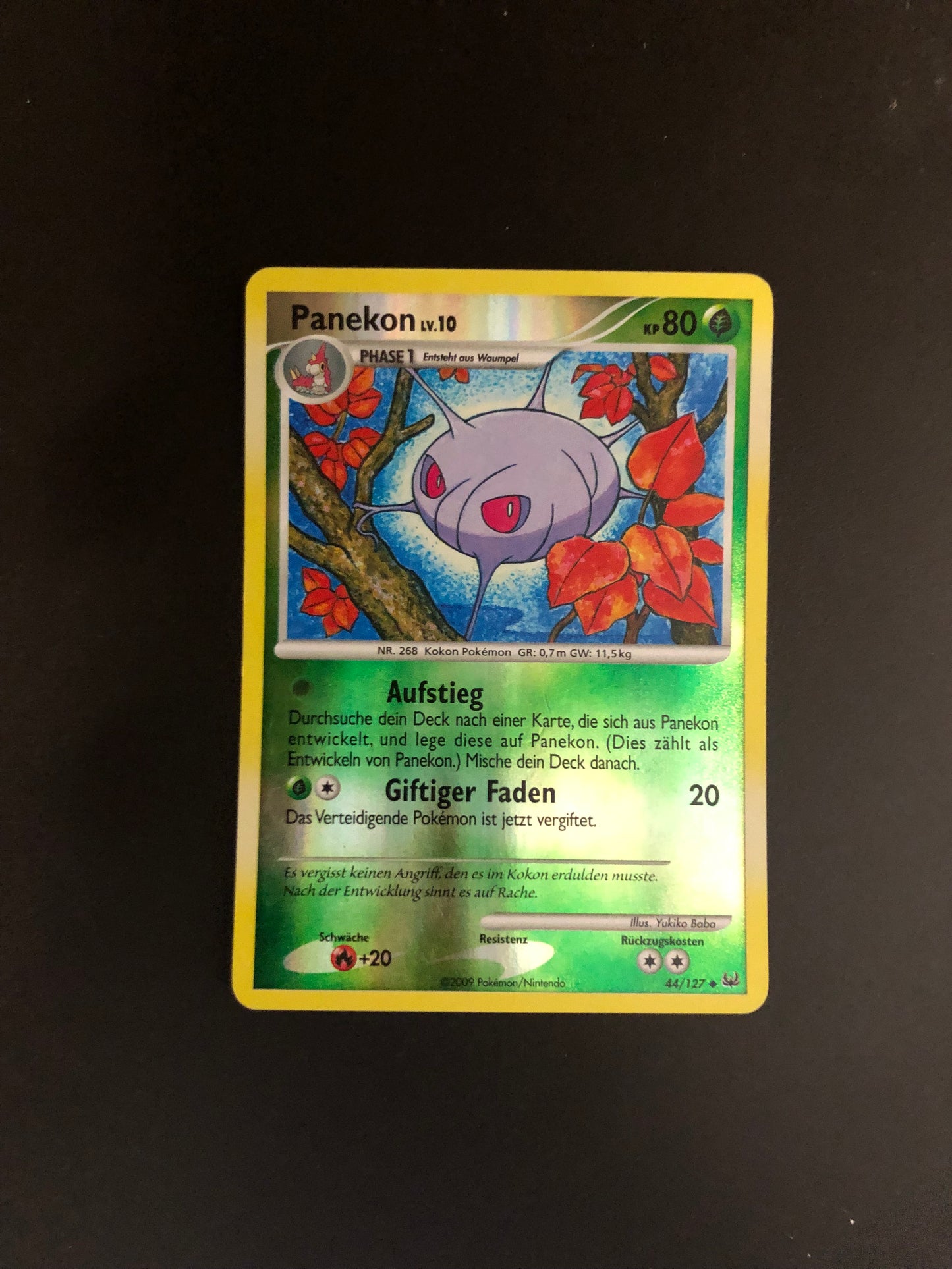 Pokemon Karte Revers Panekon 44/127 Deutsch
