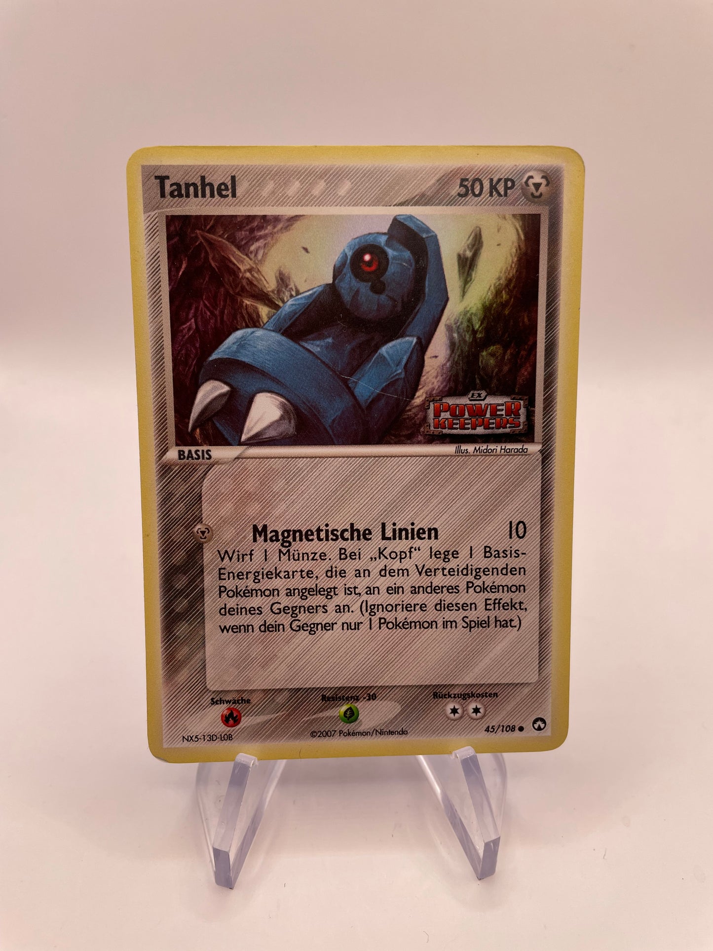 Pokemon Karte Holo Tanhel 45/108 Deutsch