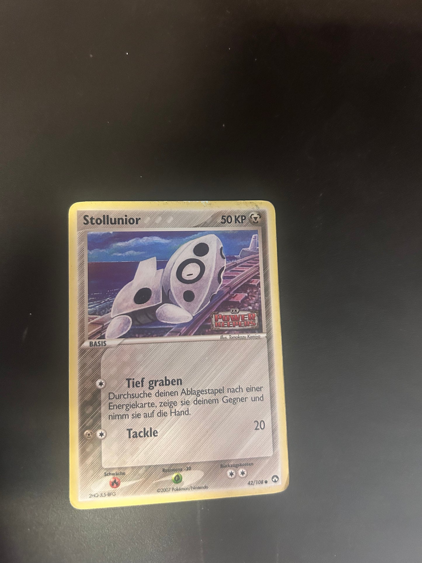 Pokemon Karte Stamp Stollunior 42/108 Deutsch