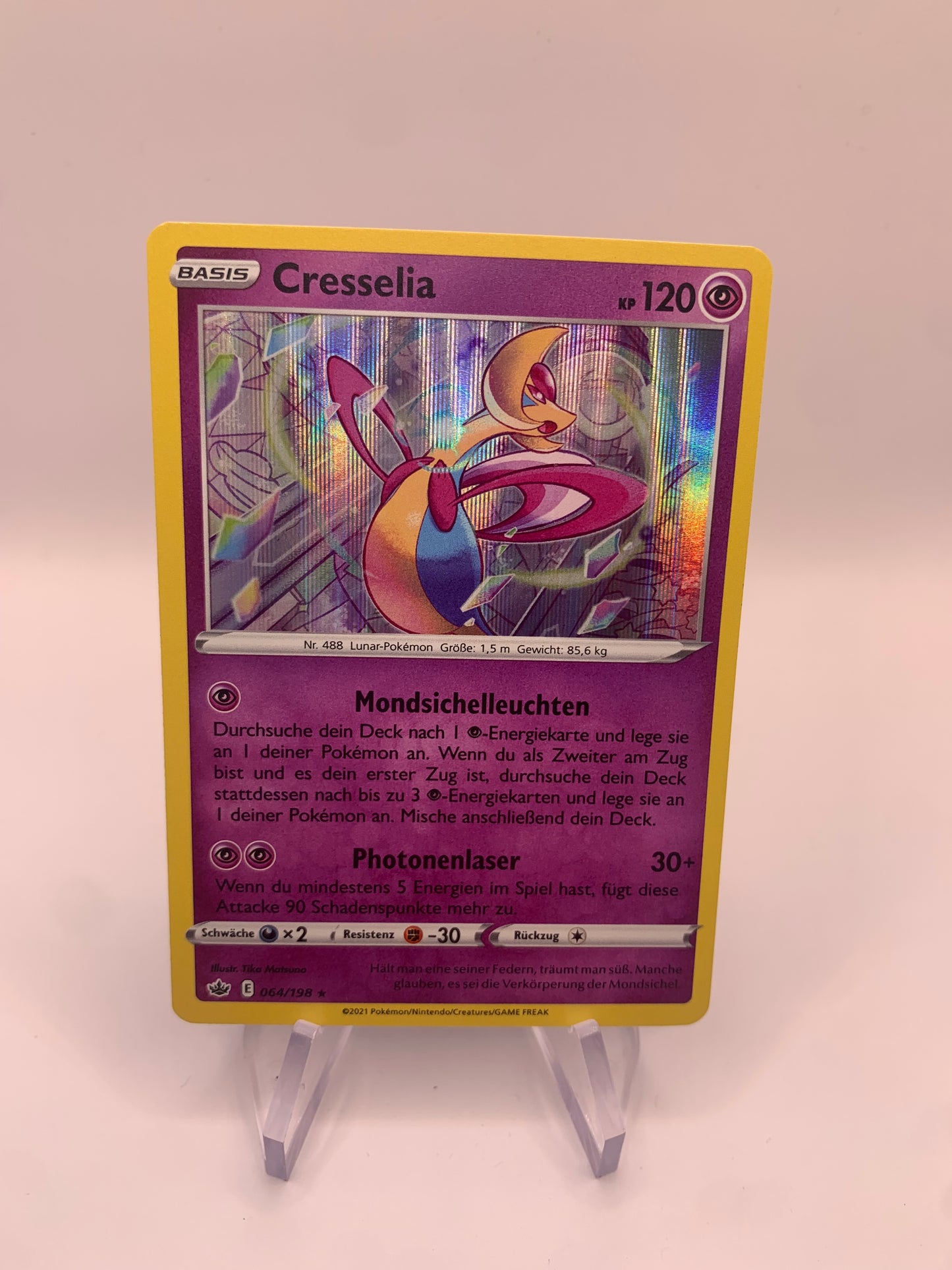 Pokemon Karte Holo Cresselia 64/198 Deutsch