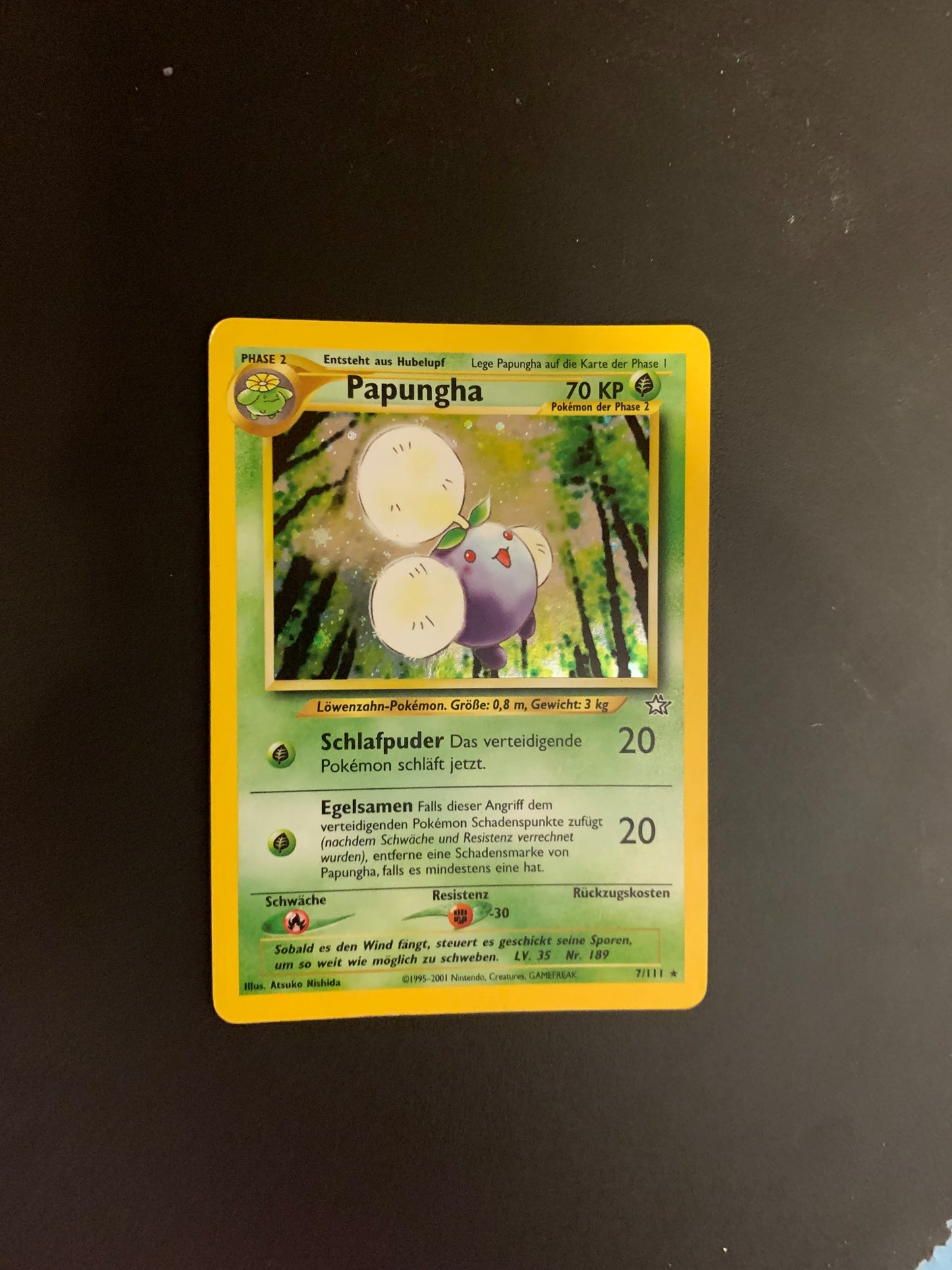 Pokemon Karte Holo Papungha 7/111 Deutsch