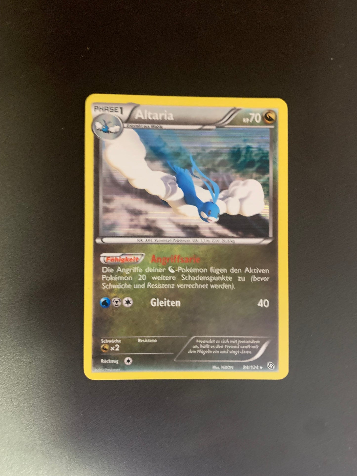 Pokemon Karte Holo Altaria 84/124 Deutsch