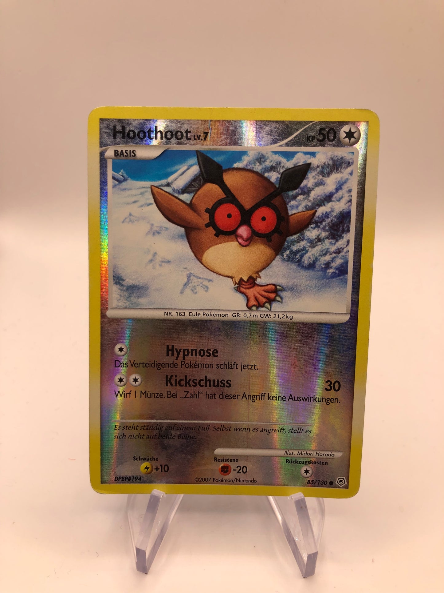 Pokemon Karte Revers Hoothoot 85/130 Deutsch