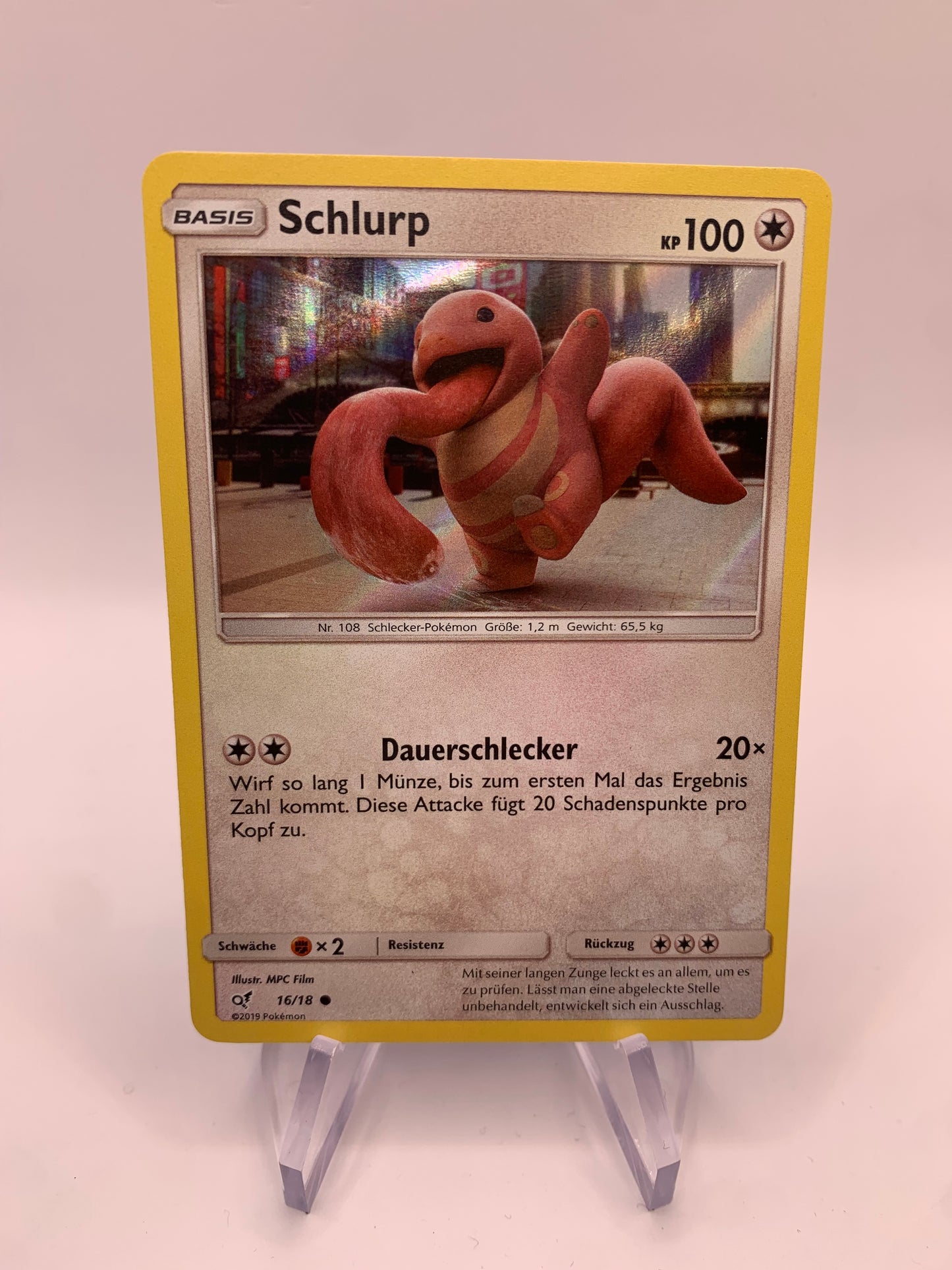 Pokemon Karte Detektiv Pikachu Schlurp 16/18