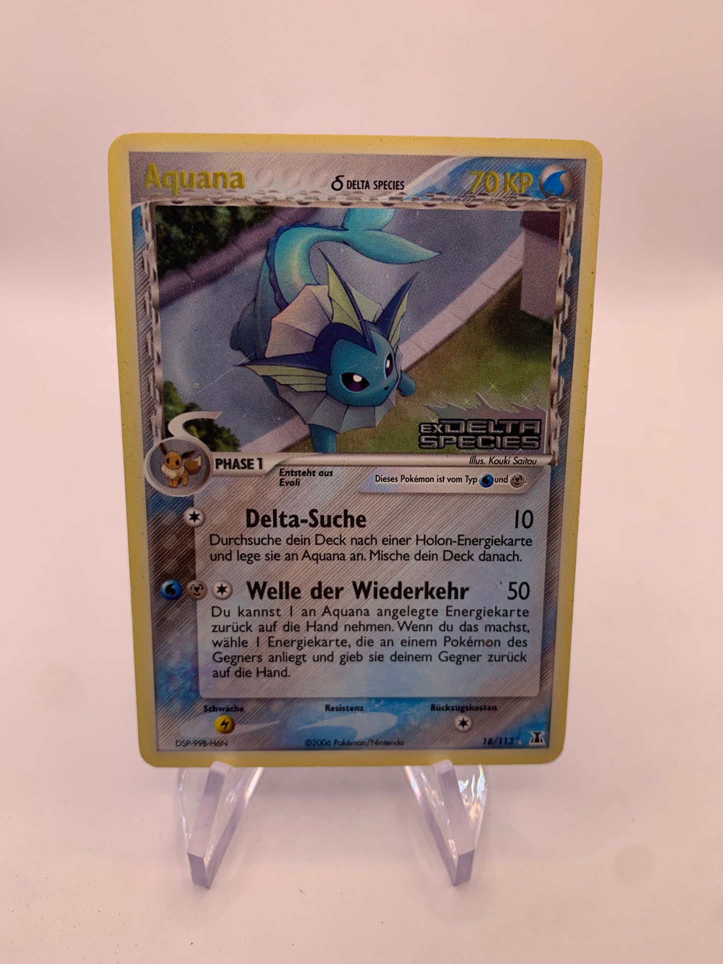 Pokemon Karte Delta Species Aquana 18/113 Deutsch