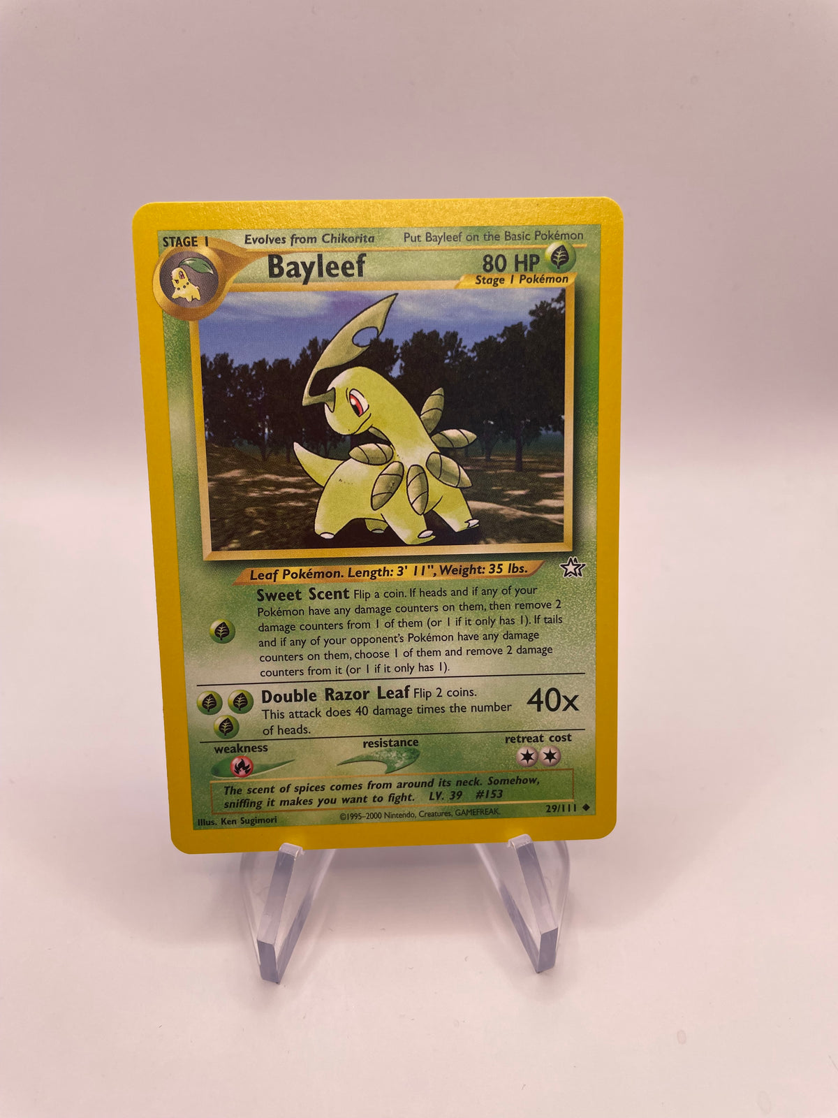 Pokemon Karte Lorblatt Neo Genesis 29/111 Englisch