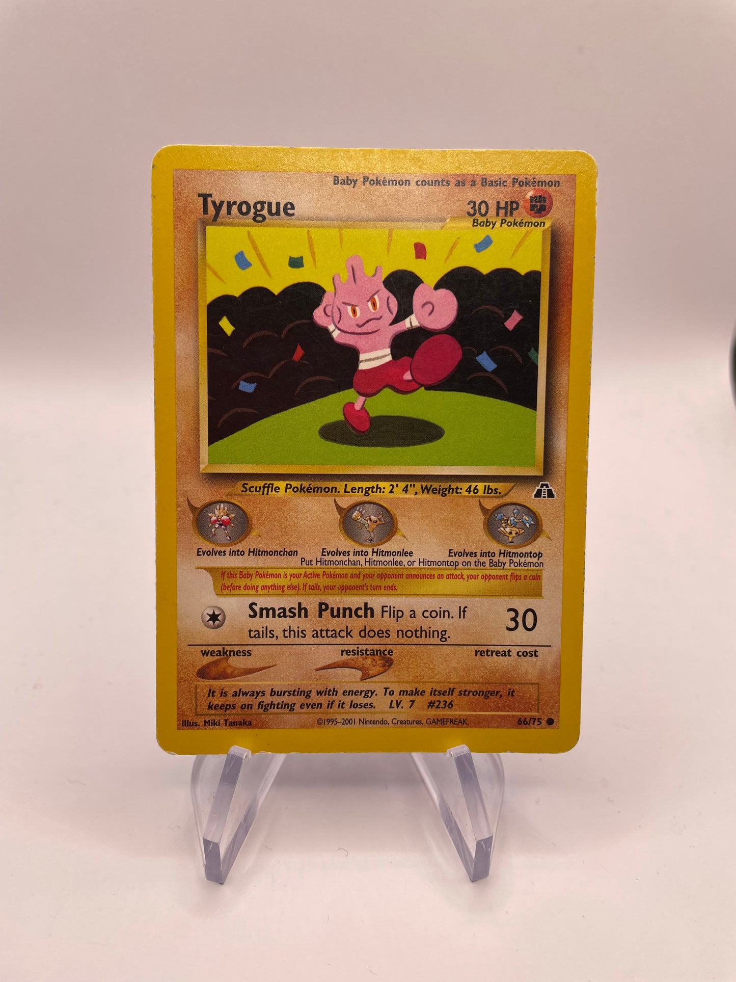Pokemon Karte Neo Discovery Tyrogue 66/75 Englisch