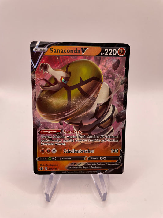 Pokémon Karte V Sanaconda 89/198 Deutsch